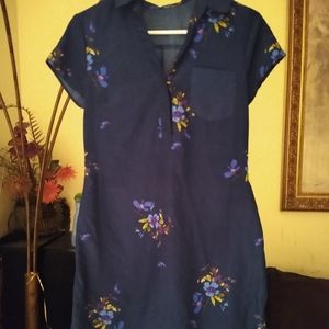 Silk blue dress